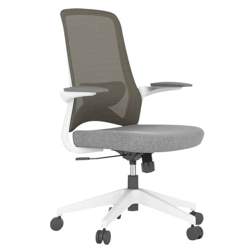 震旦 AURORA 办公椅电脑椅简约中背升降座椅扶手可翻转靠背椅 CELT白色