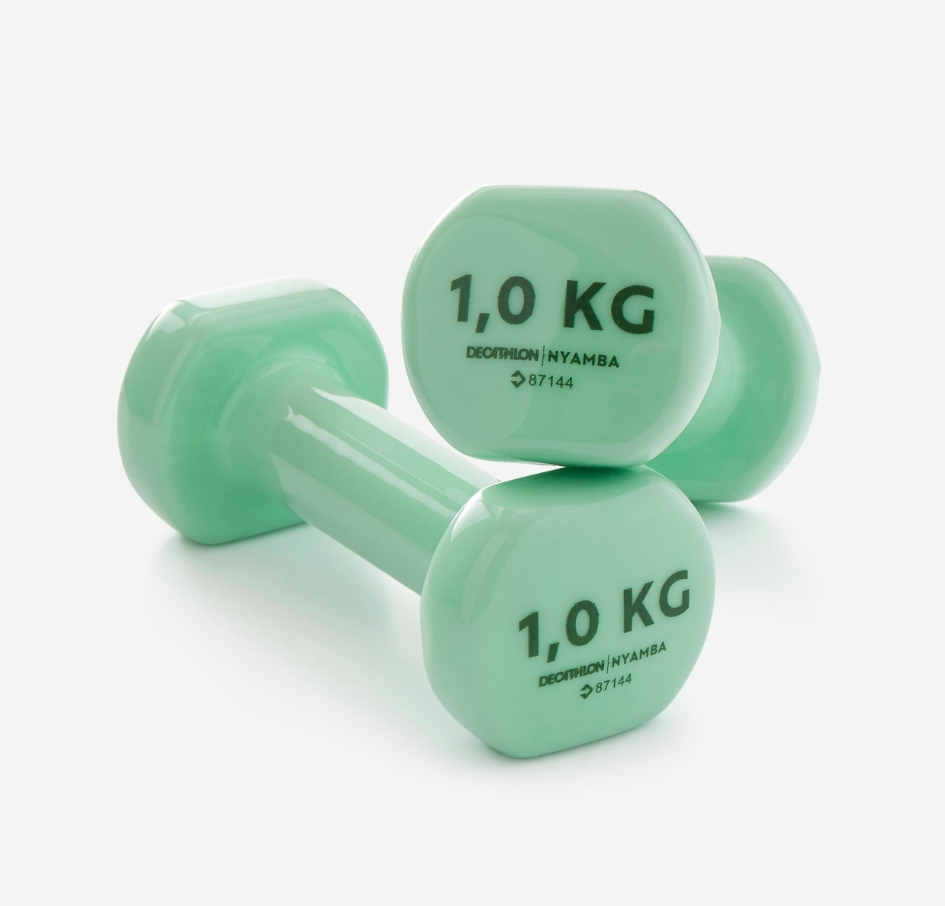 哑铃（2 个） 1 公斤 绿色