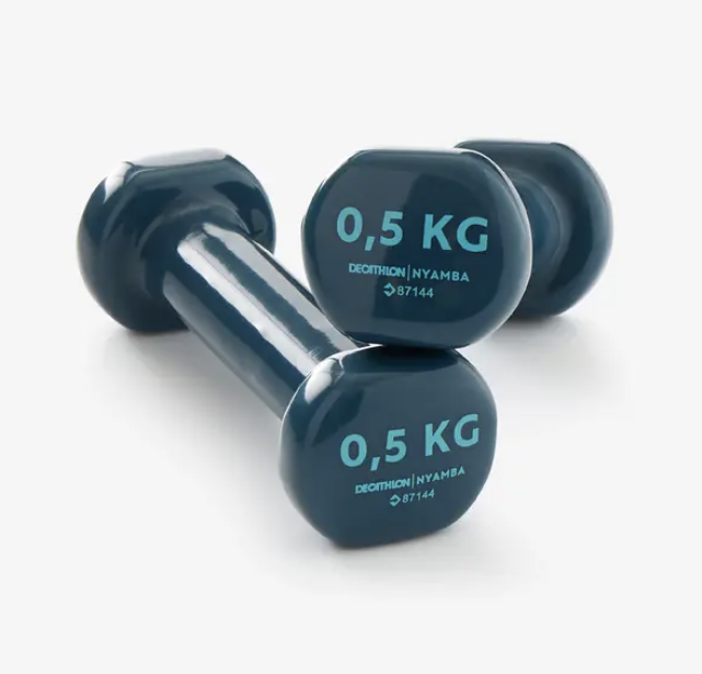 PVC 哑铃（2个） 0.5 公斤 蓝绿色