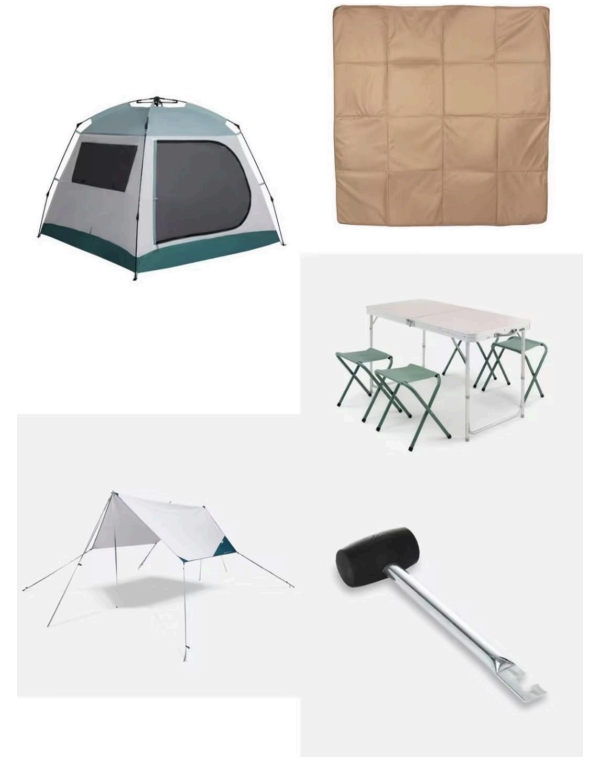 4人遮阳棚无天幕桌椅套餐