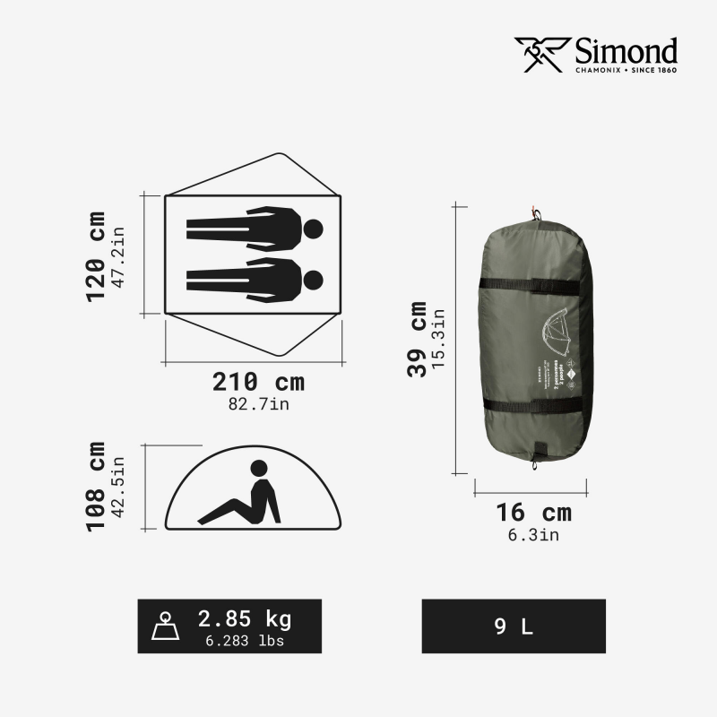 MT500徒步双人帐篷（需与地布同时租赁）